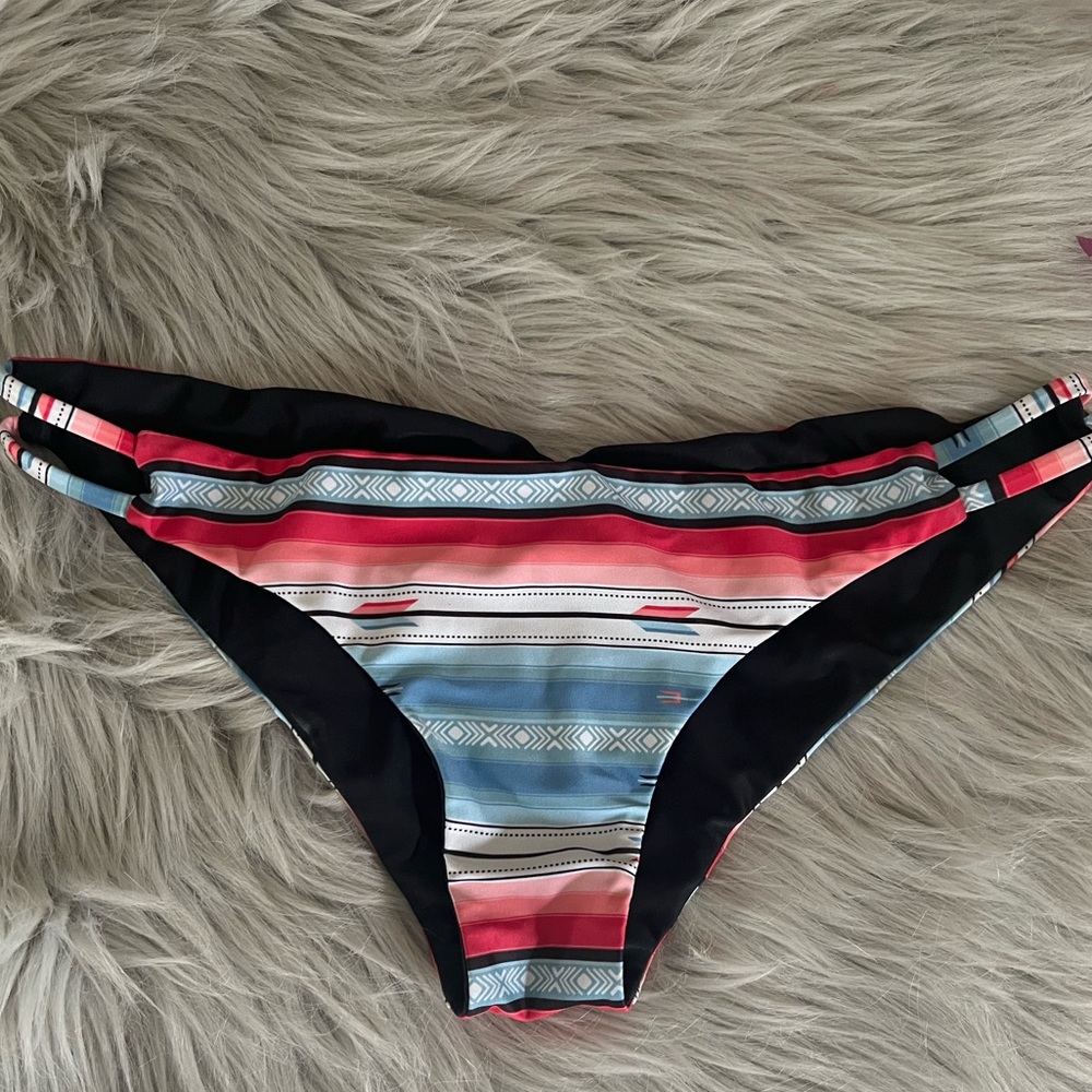 Faherty Multi Stripe Reversible Bikini Bottom Size S